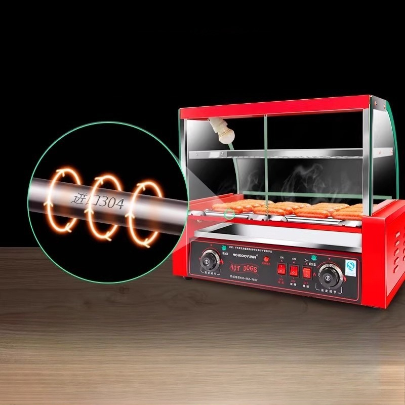 Commercial 7-tube sausage gril - Hot Dog Press review and price